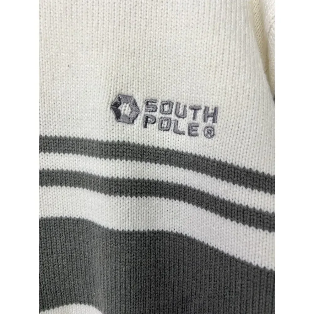 Vintage Y2K South Pole Men's Knit Logo TurtleNeck Sweater Size L